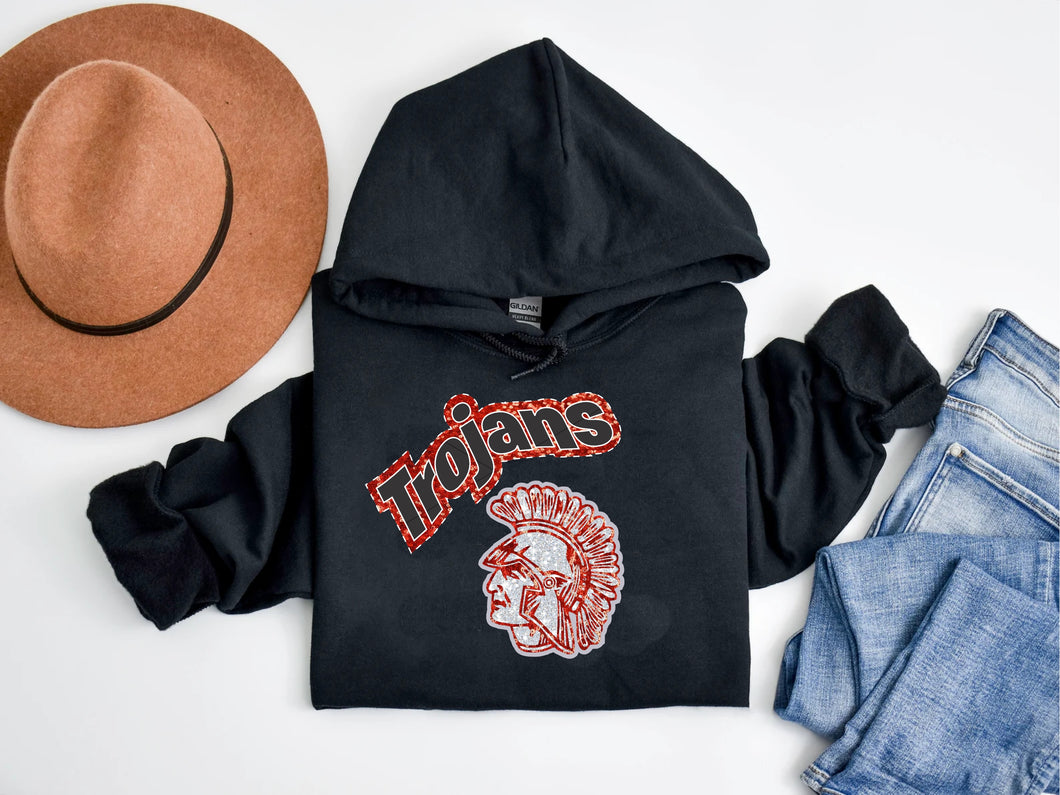 Trojans Faux Glitter Hoodie