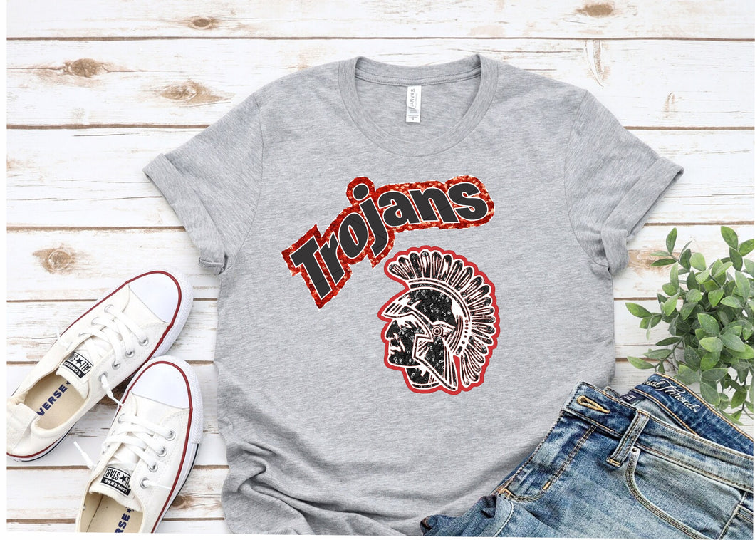 Trojans Faux Glitter