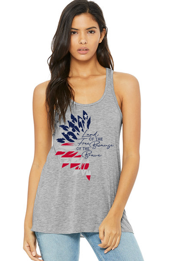 Land of the Free Sunflower Tank