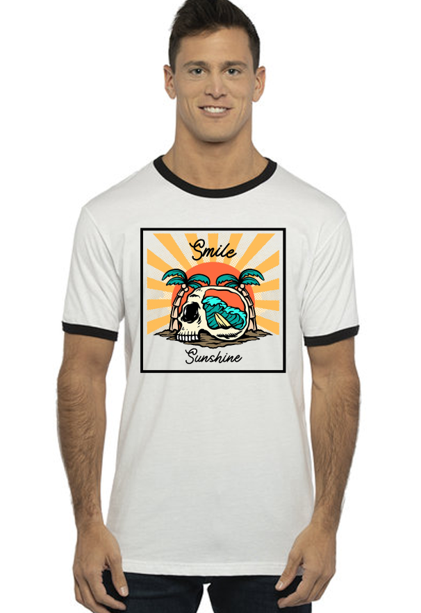 Smile Sunshine Ringer Tee