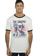 Load image into Gallery viewer, Stay Strapped, Get Clapped Tee
