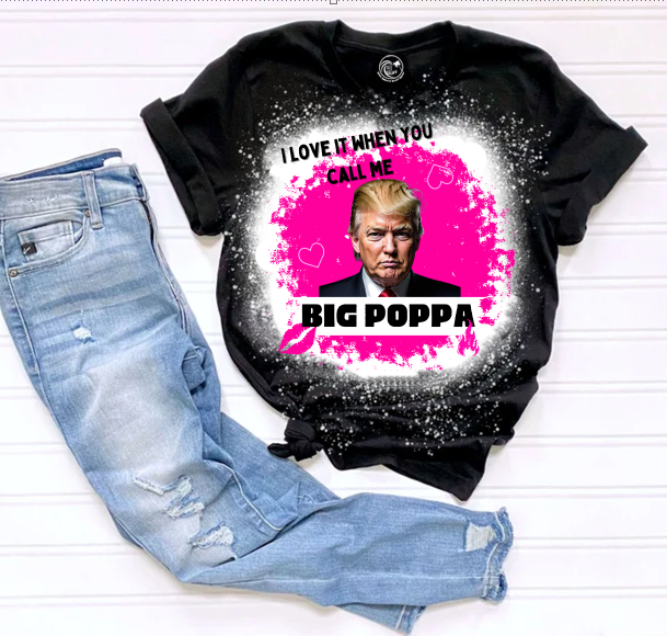 Call Me Big Papa Bleached Tee
