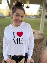 Load image into Gallery viewer, I Heart Me Hooded Crop Top
