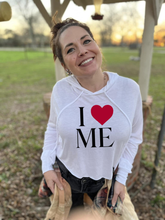 Load image into Gallery viewer, I Heart Me Hooded Crop Top
